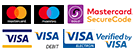 Safe payment options including Mastercard and Visa