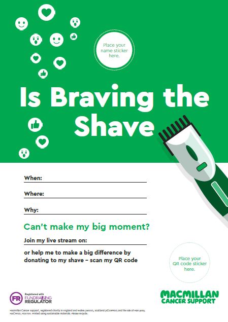 Brave the Shave event poster